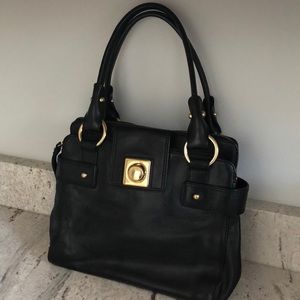 Banana Republic leather top handle satchel